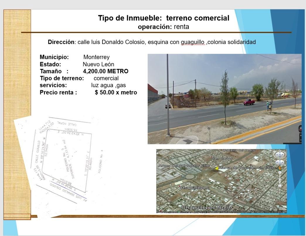 Increíble Terreno Comercial en Venta/Renta en Monterrey