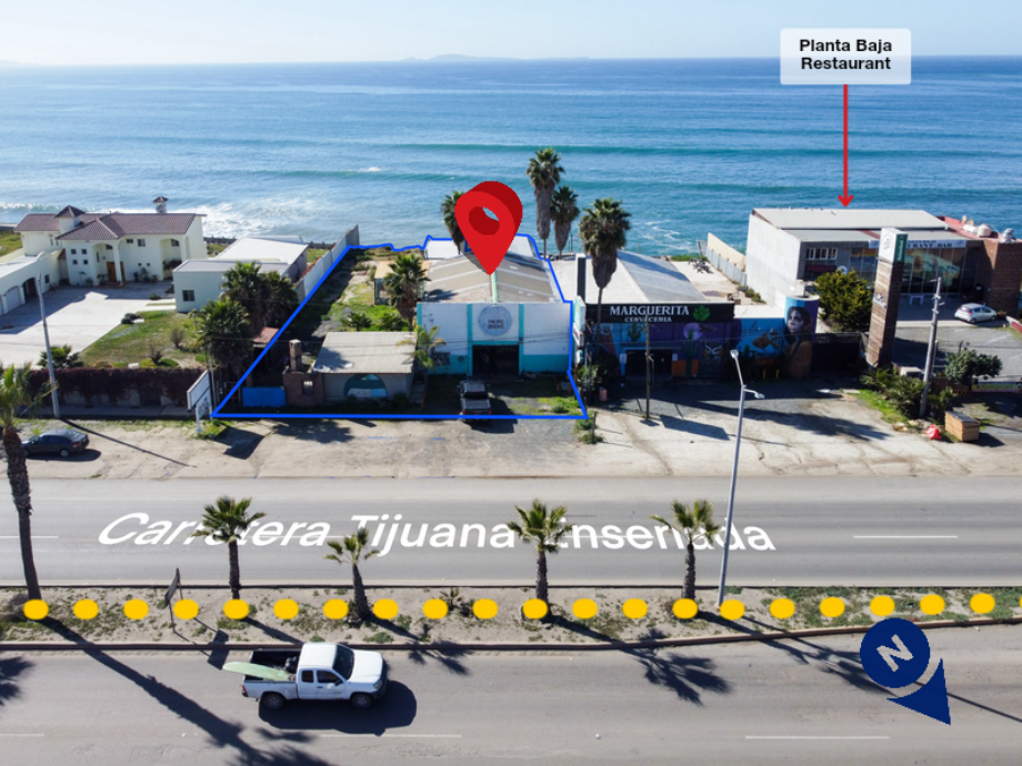 Se renta local comercial frente al mar en el Sauzal, Ensenada, B.C.